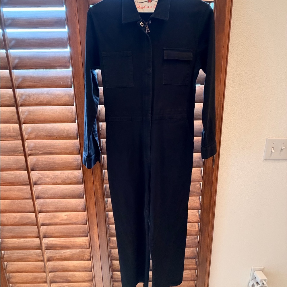 Rivet Utility Stretch Cotton Worker Jumpsuit